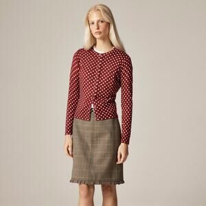 J Crew Carolyn cardigan in polka-dot merino wool Size - S